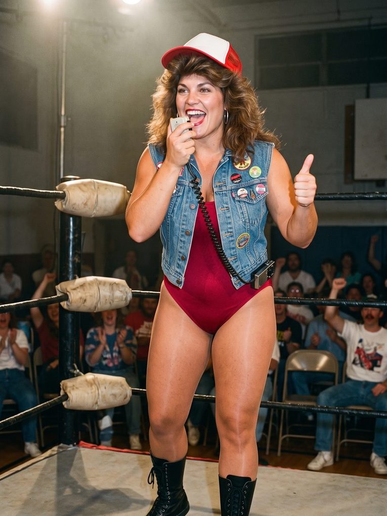 Big Rig Ruby in the ring at a G.L.A.M. taping