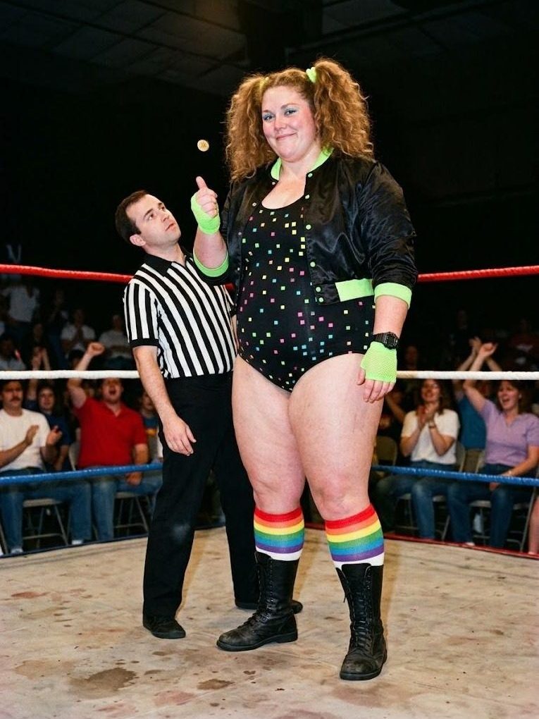 High Score Holly in the ring at a G.L.A.M. taping