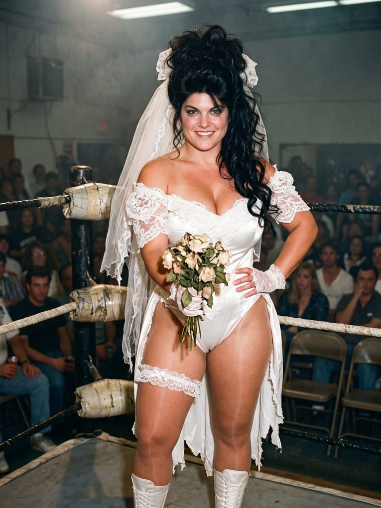 Jilted Jilly in the ring at a G.L.A.M. taping